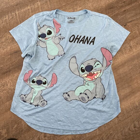 Disney Stitch Shirt Top Size 3xl color Blue OHANA - Picture 2 of 6